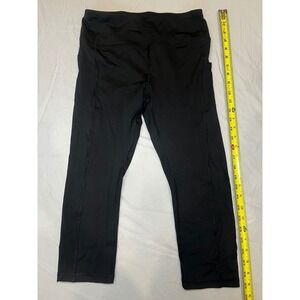 Bebe Sport Black Capri Leggings Women's Medium Athleisure Activewear‎